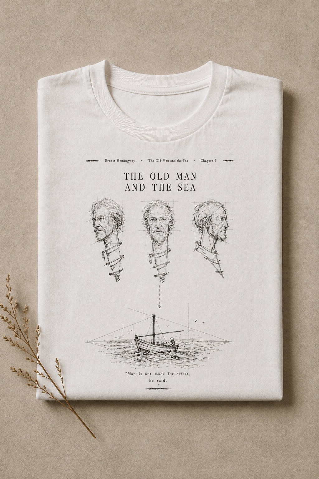 T-shirt unisex Chapters #2 - The Old Man and the Sea.