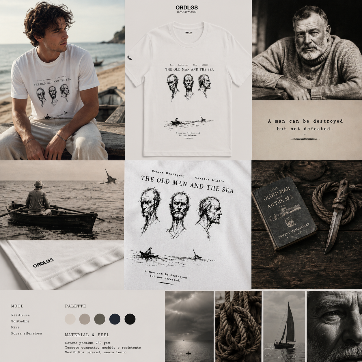 T-shirt unisex Chapters #2 - The Old Man and the Sea.